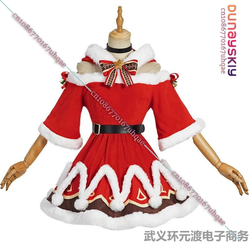 Барбара Gunnhildr Косплей Рождественский костюм Аниме Игра Genshin Impact Одежда
