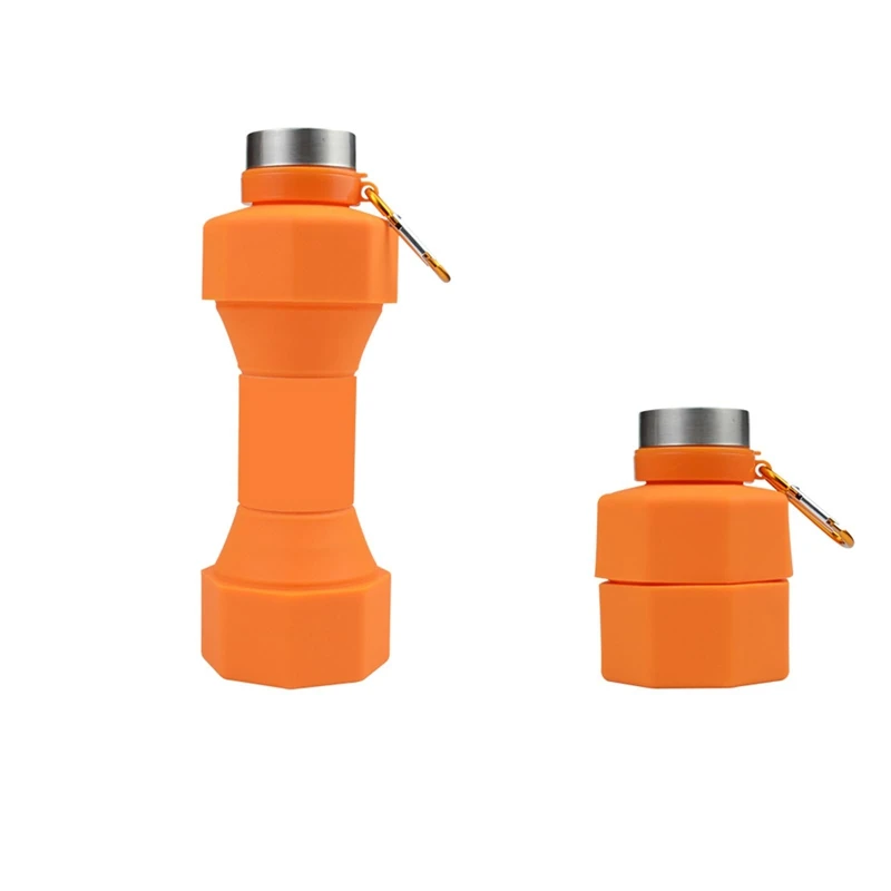 Складная Силиконовая Бутылка Для Воды 650 Мл