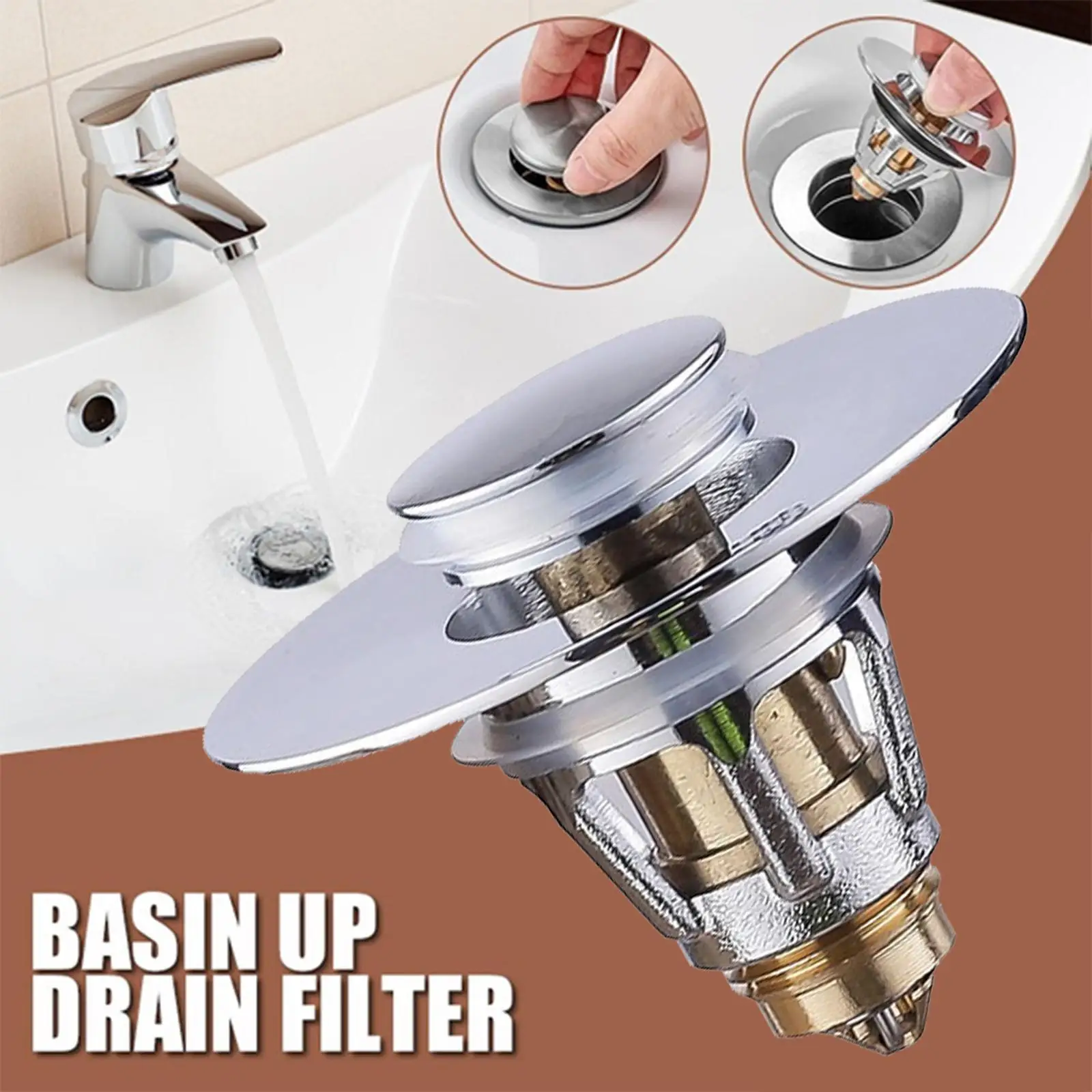 

Фильтр для слива раковины вверх, чаша для слива, стопор для утечки, аксессуар, кухонный инструмент для слива пола, преобразователь с сердечн...