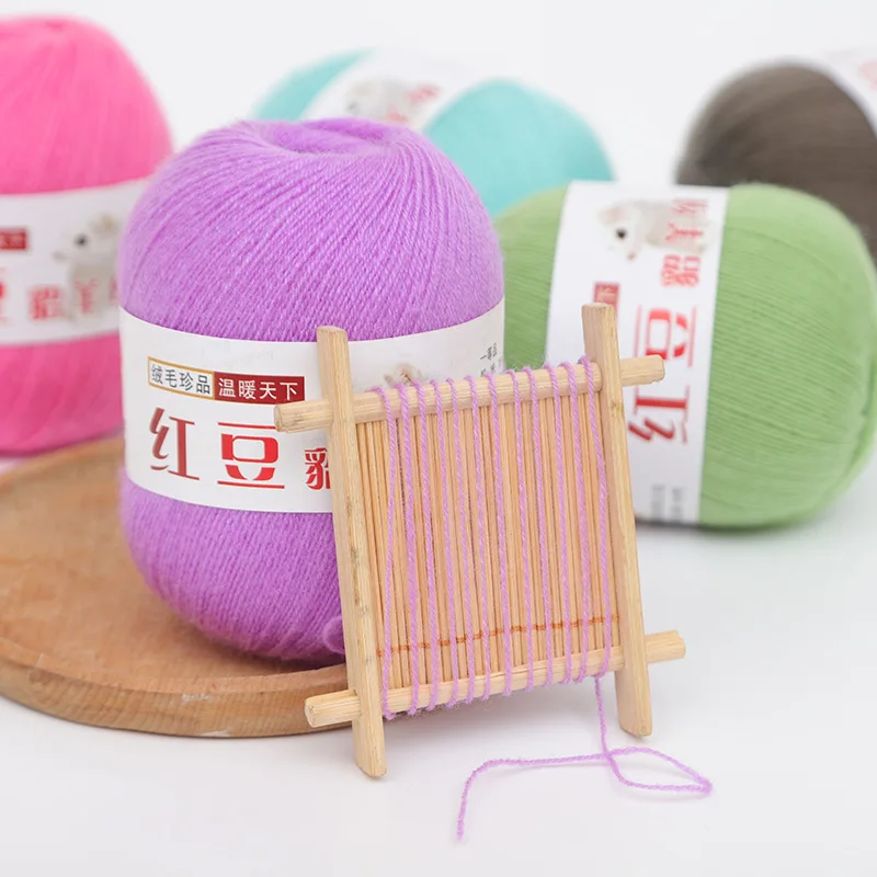 

2 Balls 50G Cashmere Wool Yarn Soft Acrylic Blend Knitting Crochet Yarn Thin Thread Trapillo Pluma Para Tejer Crochet