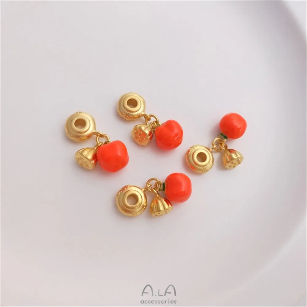 

Sha jin good things all the best persimmon pendant bracelet necklace red rope weaving DIY accessories hanging act the role of