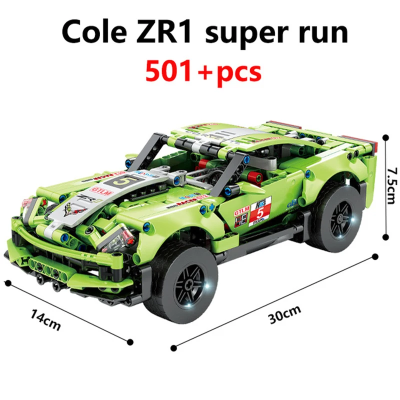 

KAZI KY1035 Mechanical Engineering Pull Back Sports SuperCar Series Building Blocks Model Kids ABS Educational Toy Car Boys Gift