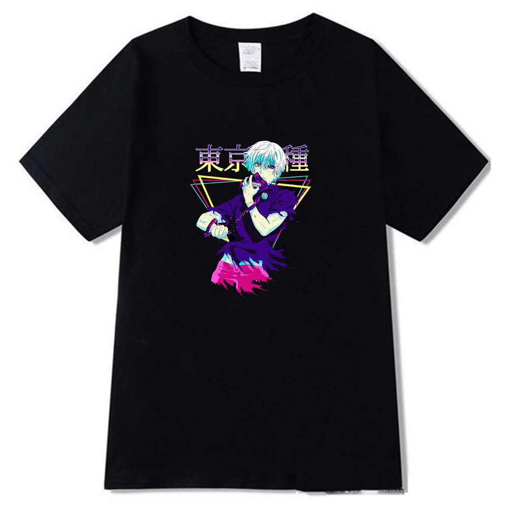 Купи Tokyo Ghoul T-shirts Printing Men Tops Color Summer Men Anime Cotton T Shirt Tees Tops Harajuku Streetwear Oversized за 367 рублей в магазине AliExpress