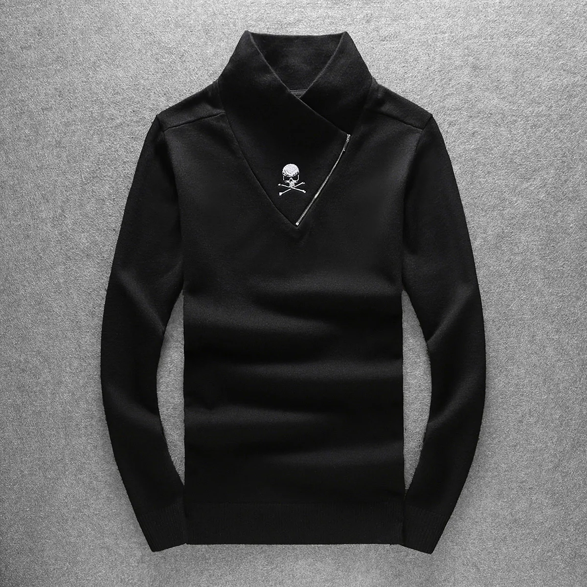 

Новинка 2021, мужской роскошный зимний значок, Повседневный свитер с вышивкой в виде головы черепа, пуловер, размер азиатской вилки, высокое качество, Дрейк # NN2