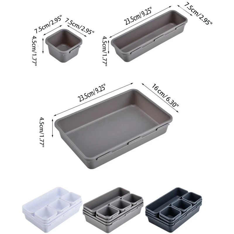 Блокировочная коробка 8 шт. бесплатная комбинация органайзер для ящиков стола