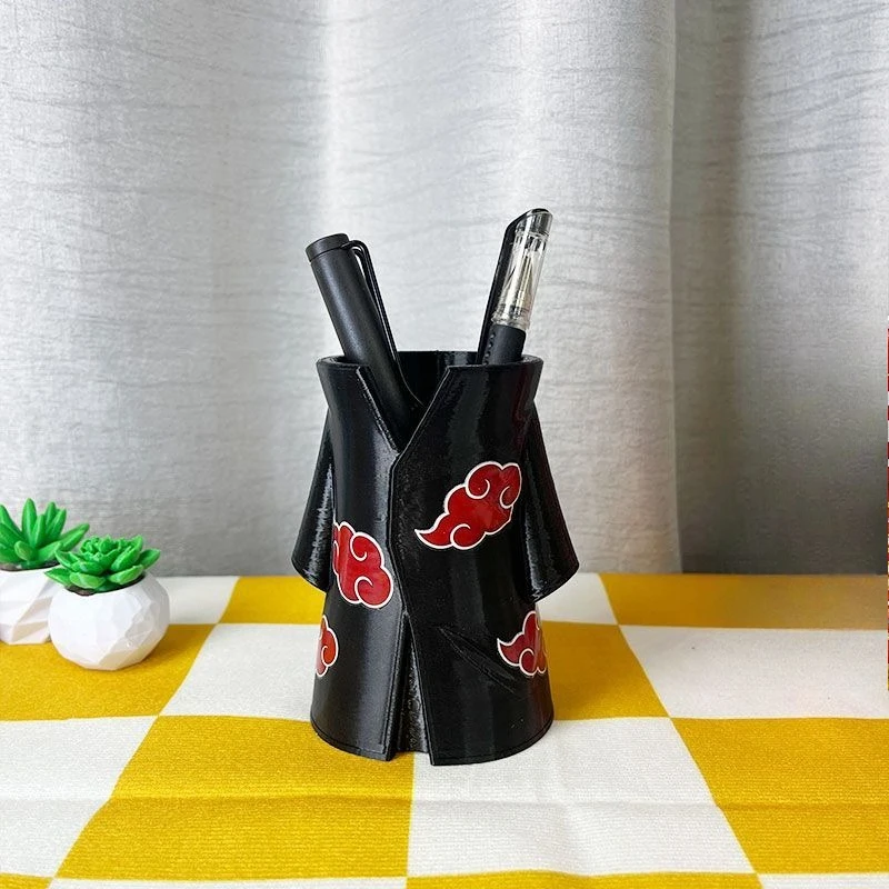 Фото Новый держатель для ручек NARUTO Uchiha Itachi, стильный и функциональный, креативный дизайн, простая форма, органайзер для канцелярии на рабочий стол. №3