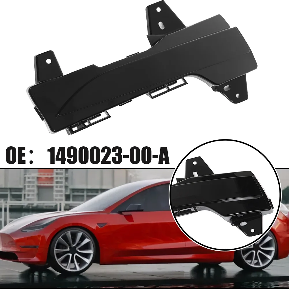 

1pcs 1490023-00-A Car Foglight Cover Without Hole Front Right For Tesla Model 3 2017-2023 Black Plastic ABS Auto Accessories