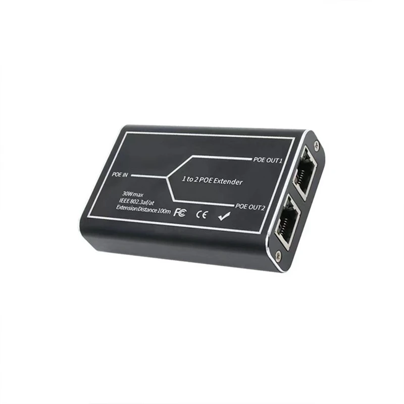 

2-портовый удлинитель POE 100 Мбит/с со стандартом IEEE 802.3Af для IP-Камеры NVR, IP-камеры, голосовой удлинитель POE, диапазон POE 100 метров