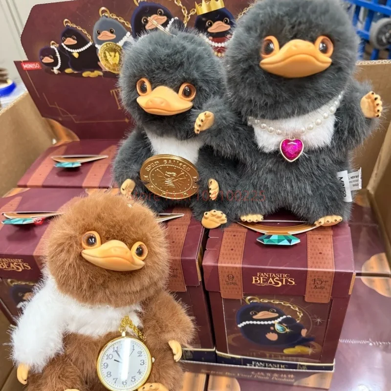 Фото Оригинальные плюшевые фигурки-подвески Niffler из серии «Музей украшений» в виниловых коробках-сюрпризах, коллекционные украшения для сумок, игрушки, подарки №3