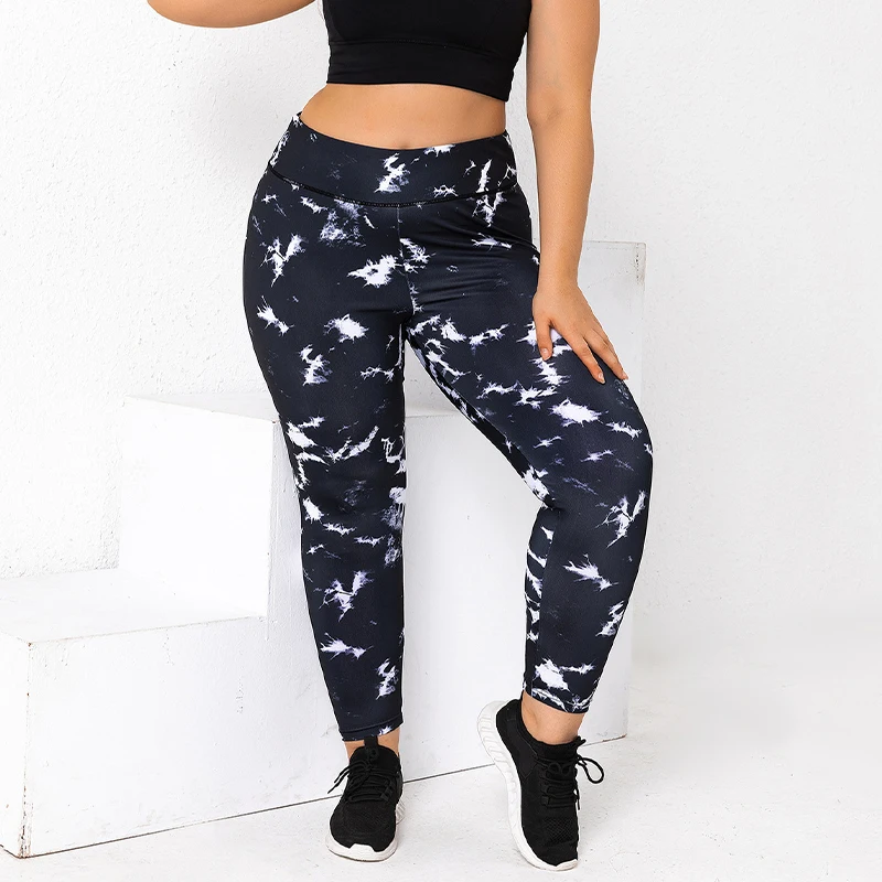 

LUOYIYANG Plus Size Women's Leggings Push Up Sports Yoga Pants Gym Fitness Workout Black Clothing 2023 0XL-4XL