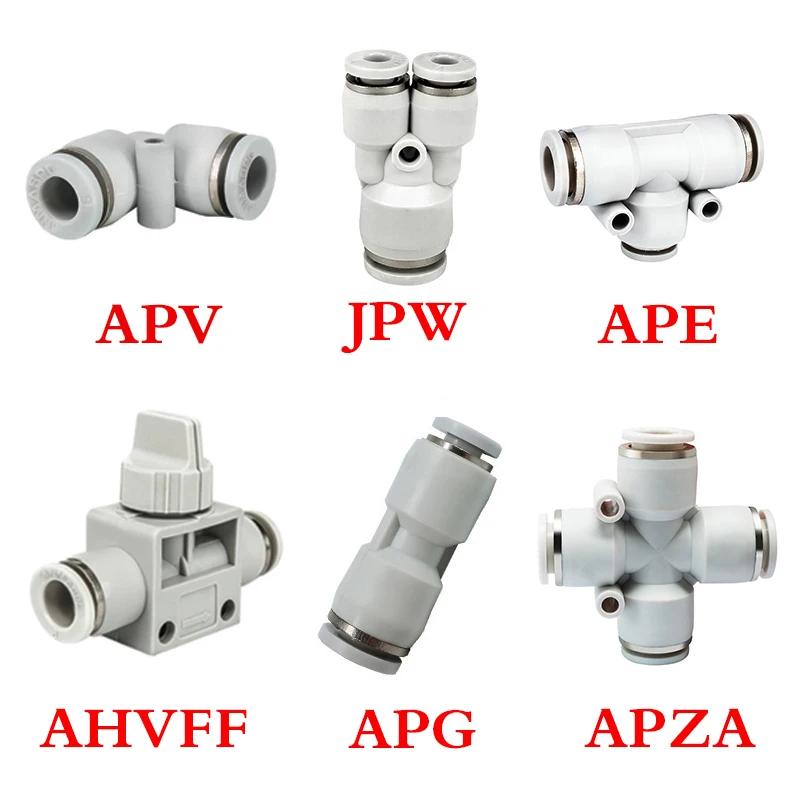 

Plastic Pneumatic Hose Fittings One Touch Tube Fittings Quick Connectors Union Tee Pneumatic Fittings