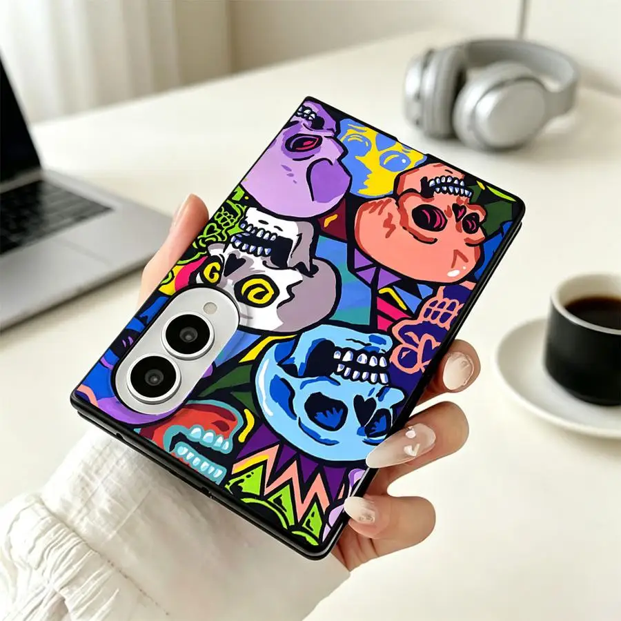Фото Чехол для телефона Samsung Galaxy Z Fold8 Wide Z Fold 8 ZFold Wide ZFold8 с готическим принтом черепа №2