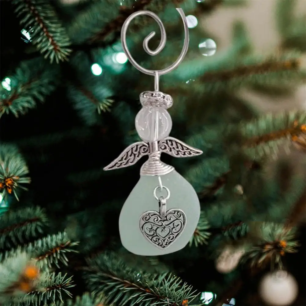 

Mini Guardian Angel Christmas Ornament, Transparent Glass Christmas Tree Retro Decorative Ornament
