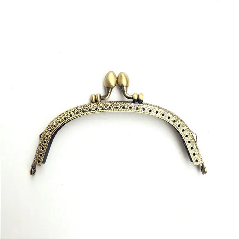10pcs 12.5cm Arch Metal Purse Frame Handle for DIY Making Handbag Accessories Clasp Lock Antique Bronze Bag Hardware