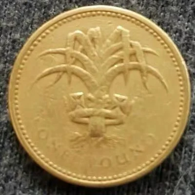 

Британская 1985 серия растений, Уэльский Лек и корона, 1 фунт, универсальная памятная медная монета, 100% оригинал