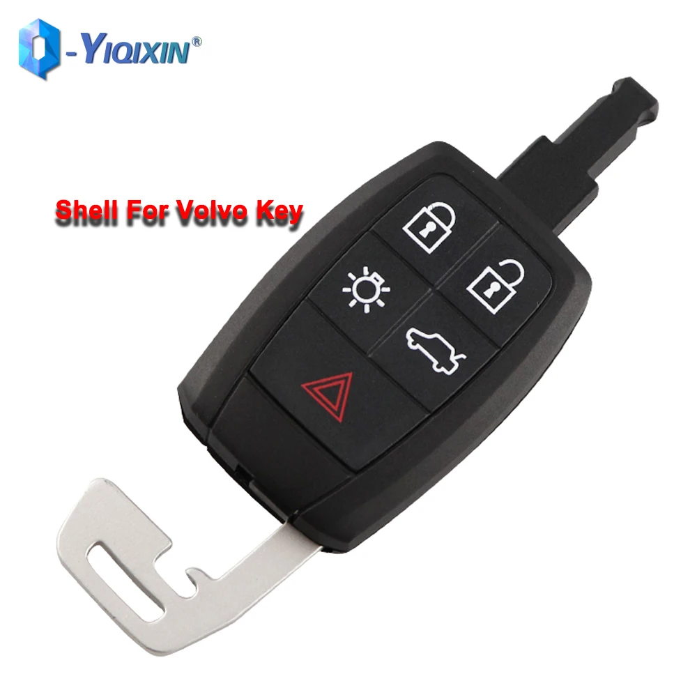 YIQIXIN 5 Buttons Remote Car Key Shell For Volvo C30 C70 XC90 V70 S60 V40 V50 D5 Smart Case Cover Replacement With Insert Blade