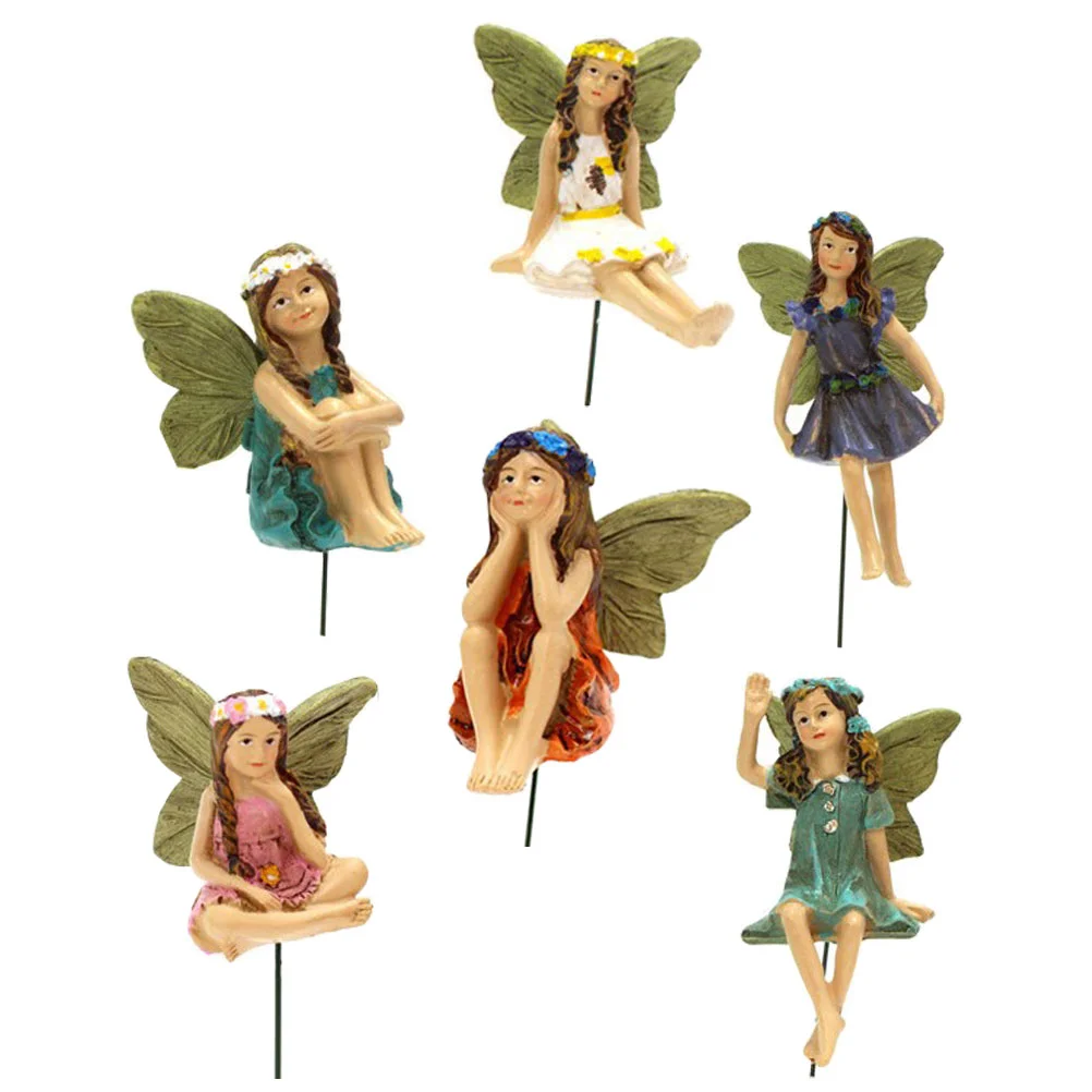 

Fairies Miniature Mini Flower Figurines Figurine Accessories Decor Ornaments Figure Micro Statue Small Decoration Landscape