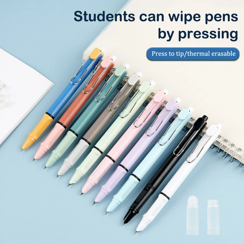

Push Erasable Fountain Pen Retractable Press Type Ink Pen 0.38 Nib Converter Filler Student Stationery Office School Supplies