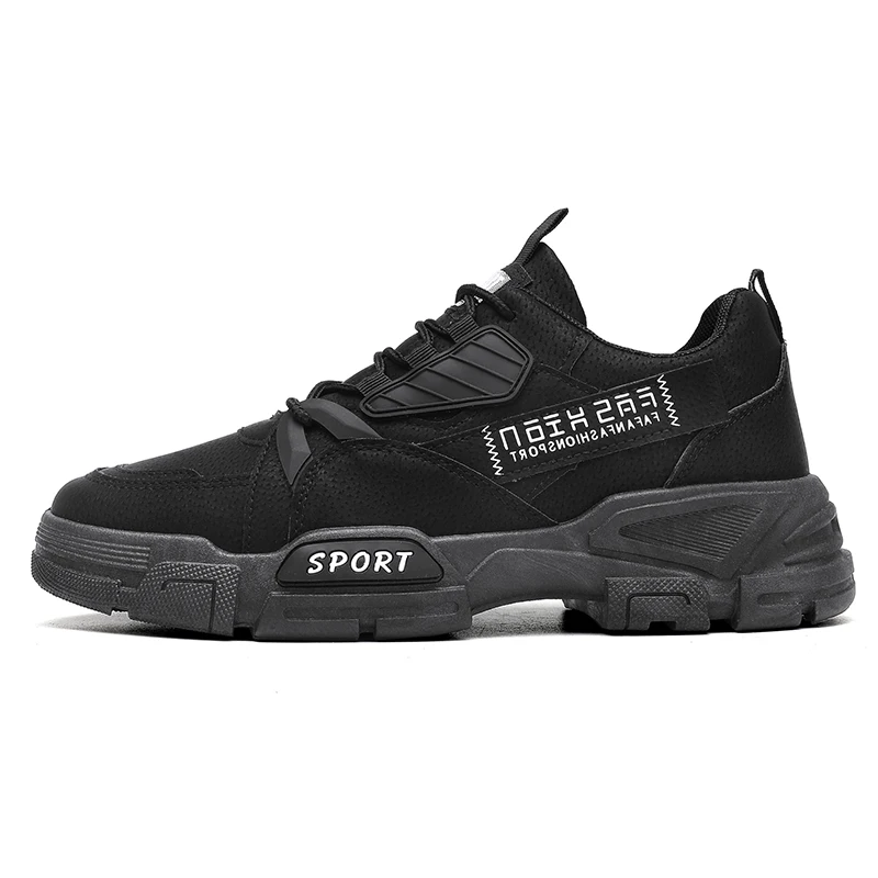 

New Fahison High Gang Platforms Men's Casual Shoes Comfortable Leather Breathable Men's Sneaker Outdoor Walking Men Shoes Spring