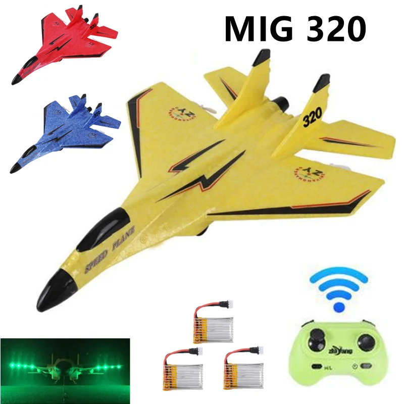 2.4G Glider RC Drone MIG 320 Fixed Wing Airplane Hand Throwing Foam Dron Electric Remote Control Outdoor Plane Toys for Boys - купить по