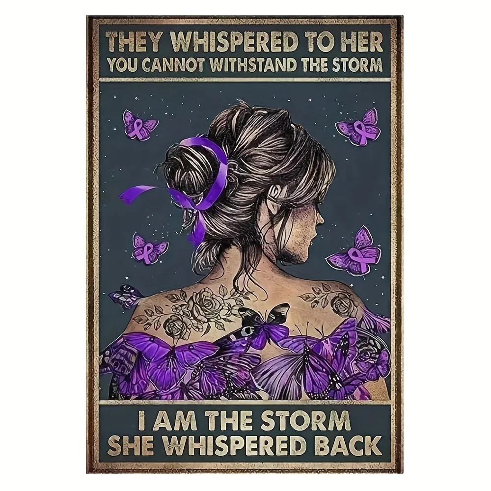 

New Tin Sign They Whispered To Her You Cannot Withstand The Storm I Am The Storm She Whispered Back Wall Decor Wall Art Decor