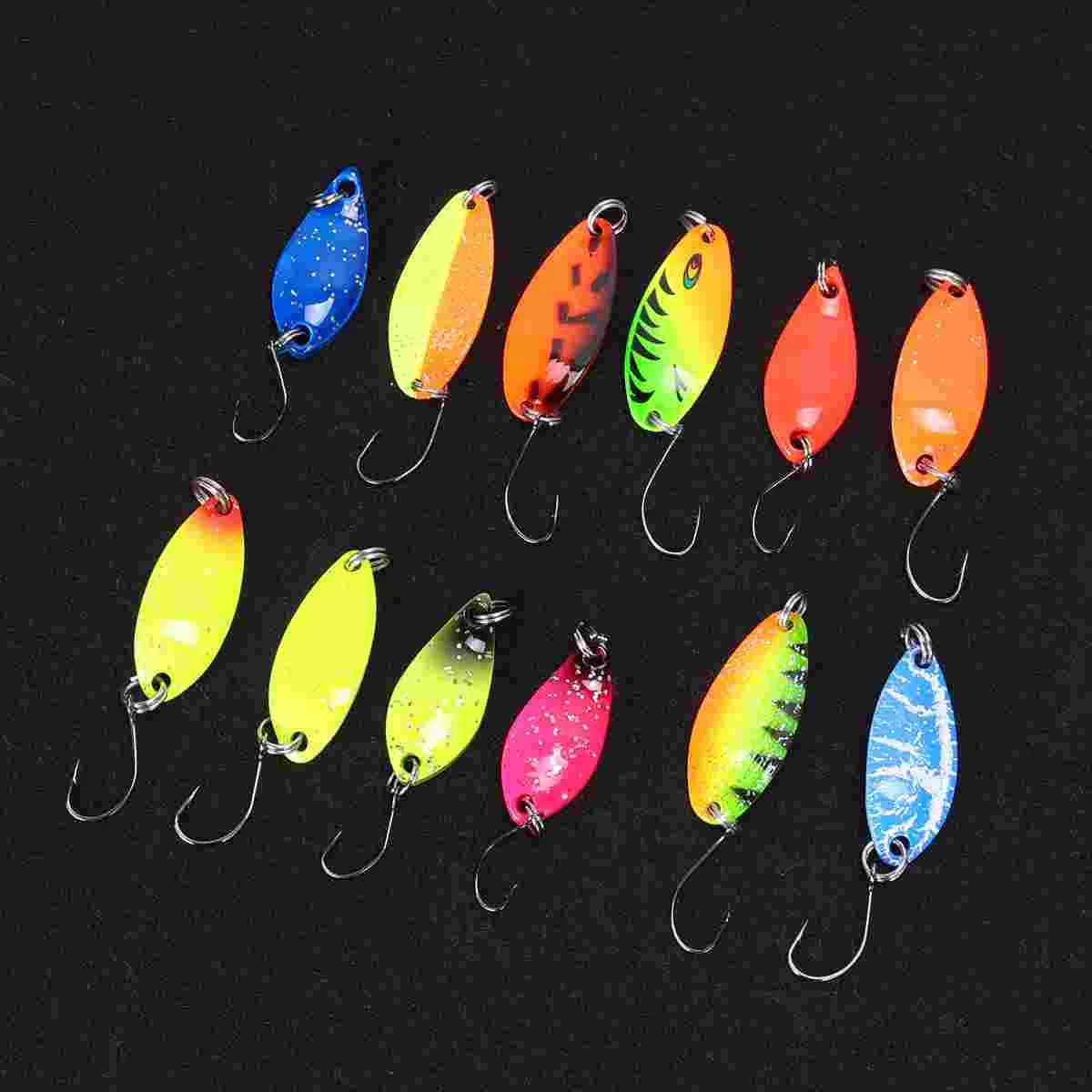 

12 Fishing Baits Bass Lures Artificial Lures Bionic Fishing Lures Artificial Lures Fishing Spoons Fishing Lures