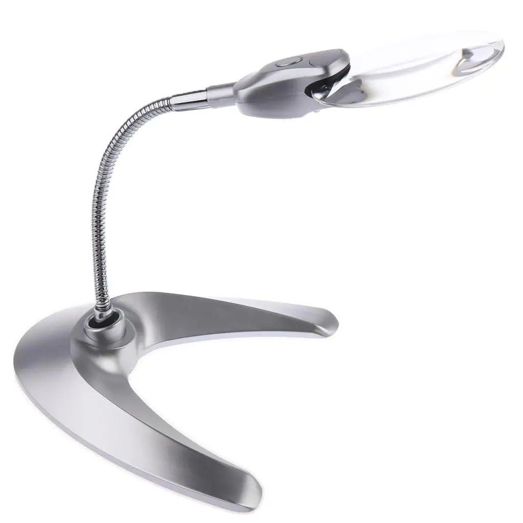

90mm Magnifier LED Table Desk Stand Reading 4x Magnifier Loupe for Jeweler and