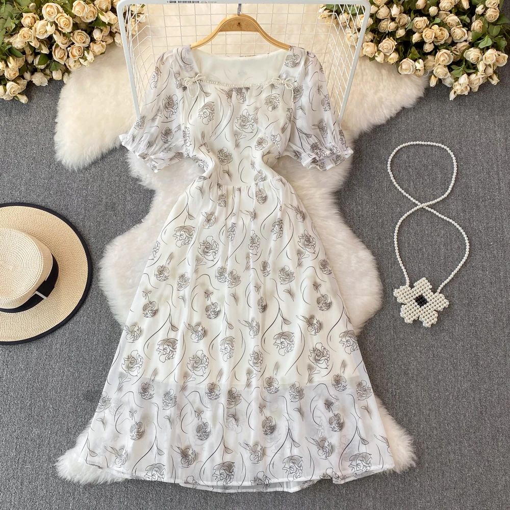 

Женское летнее платье с коротким рукавом, коротким рукавом и квадратным вырезом