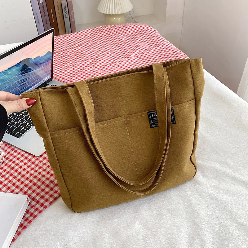 

Bag Girl 2022 New This Year Popular Large Capacity Tote Canvas Bag Joker Simple Shoulder Bag