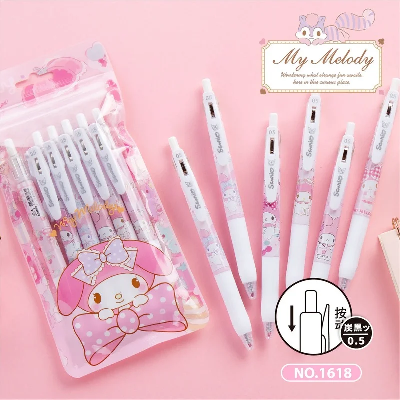 Kawaii Sanrioed аниме мультфильм серия мимелоди девушка сердце милый узор черный 0 5 мм
