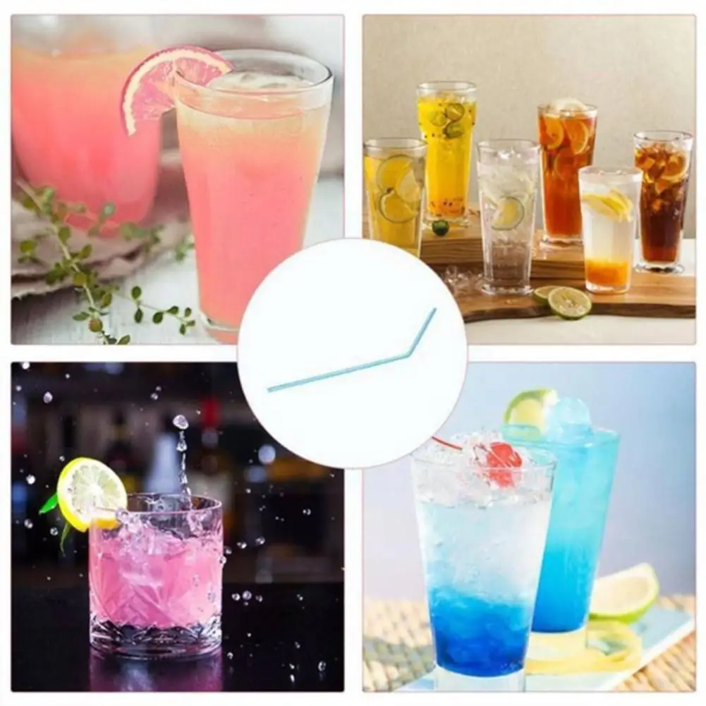 

100 Pieces of Cocktail Straw Plastic Straw DIY Party Straw for Family Birthday Wedding Party Supplies H2G5