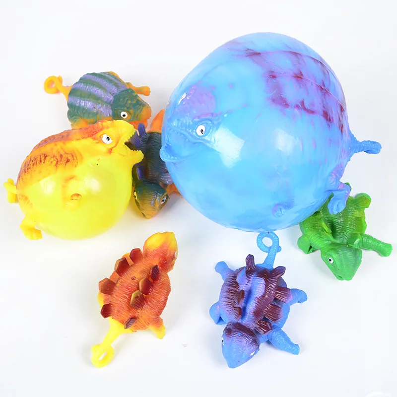 

Inflatable Animal Doll Children's Decompression Toy Blowing Dinosaur Vent Ball Funny Racketball Anxiety Decompression Game