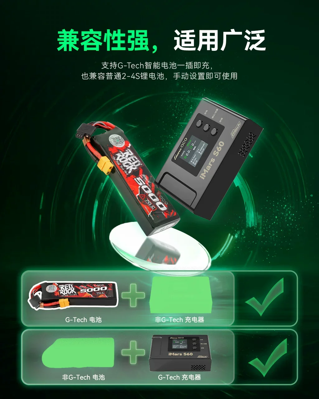 Зарядное устройство ACE iMars S60 5A 60W G-Tech Smart Model Charger 2S~4S со встроенным блоком питания для радиоуправляемых моделей автомобилей, самолетов, лодок (art.: 3920dc8ce2ee9) - 3920dc8ce2ee9
