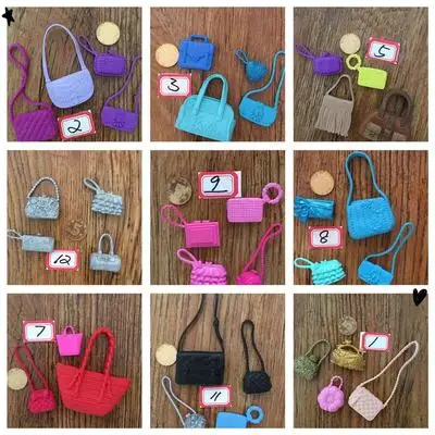 

original new brand 30cm doll fr accessories diy barbi bag gift for girl flower dew