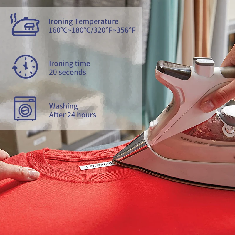 PLAVETINK 4 цвета Φ совместим с Brother P touch Fabric Iron on label tape TZeFA3 |