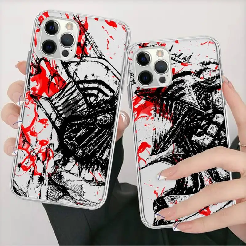 

Cartoon Chainsaw Man Pochita Phone Case For iPhone 14 13 12 11 Pro Max XS X XR SE 2020 6 7 8 Plus Mini Protective Cover