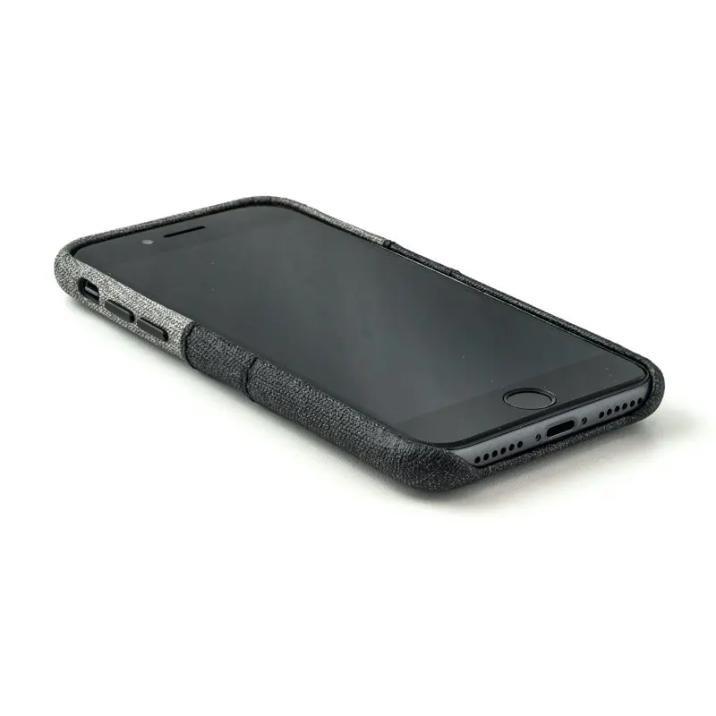 Wallet Card Case for iPhone  2022,  2020 / 8 / 7  Built-in Metal Plate, 2 Card Slots; Luxe M2, Black/Grey