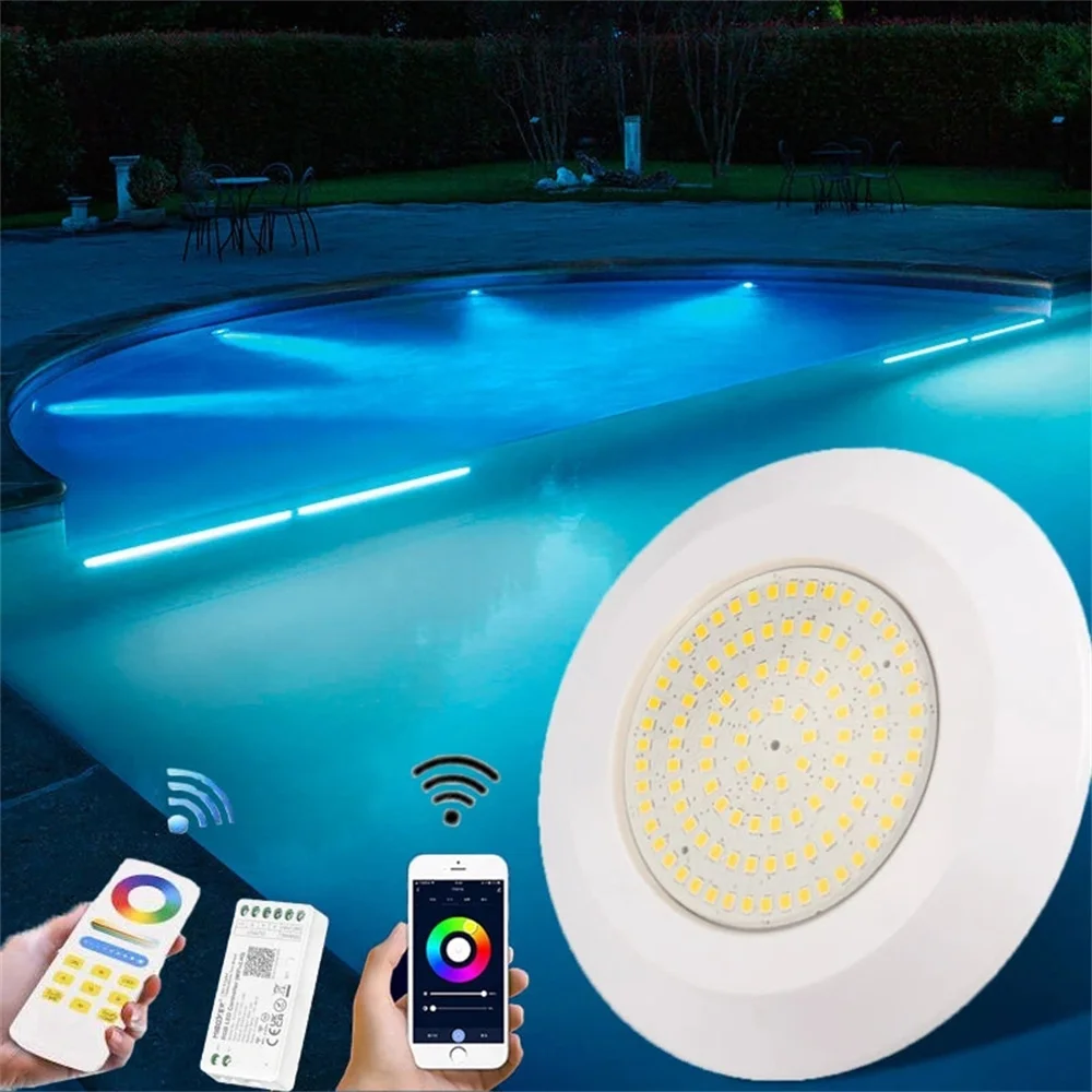 12W LED Underwater Submersible Swimming Pool Light Night Lamp Smart APP RGB with Controlle Waterproof Outdoor Garden Spotlight