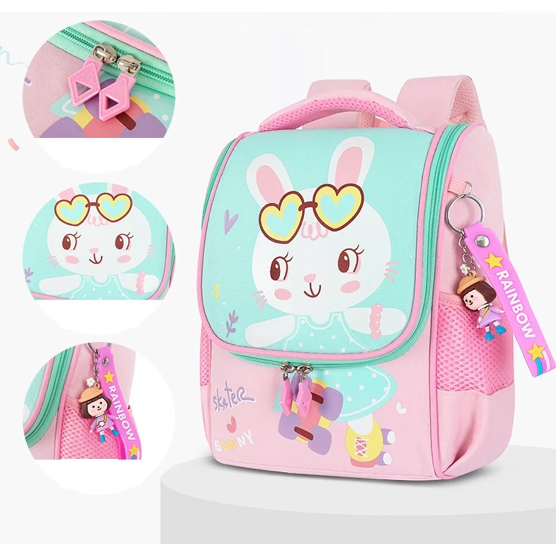Primary Large Capacity Children Cartoon Fashion Backpacks 2022 New Girl Boy Cute Astronaut Rabbit Schoolbags In Kindergarten Hot