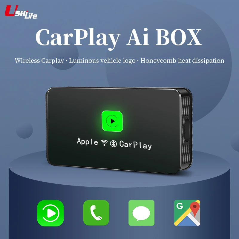 Автомобильный мультимедийный плеер Ushi беспроводной активатор CarPlay приставка с