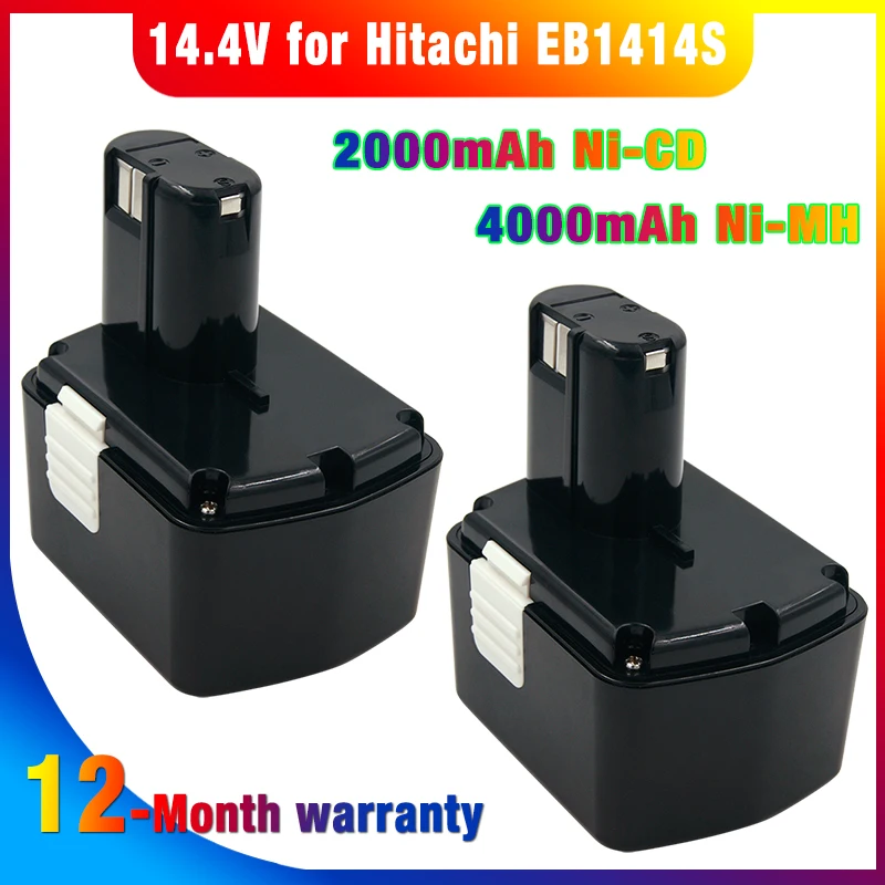 

Никель-металлогидридный аккумулятор 14,4 Ач/2,0 Ач, никель-кадмиевый аккумулятор EB1414S для Hitachi в, EB1412S, EB1414, EB1415, EB14S, CJ14DL, EB14B, EB1430, DS14DVF, аккумулятор...