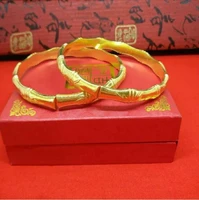 anglang fashion gold colour woman cuff bracelet open bamboo leaf shaped adjustable bangle girls party jewelry gifts