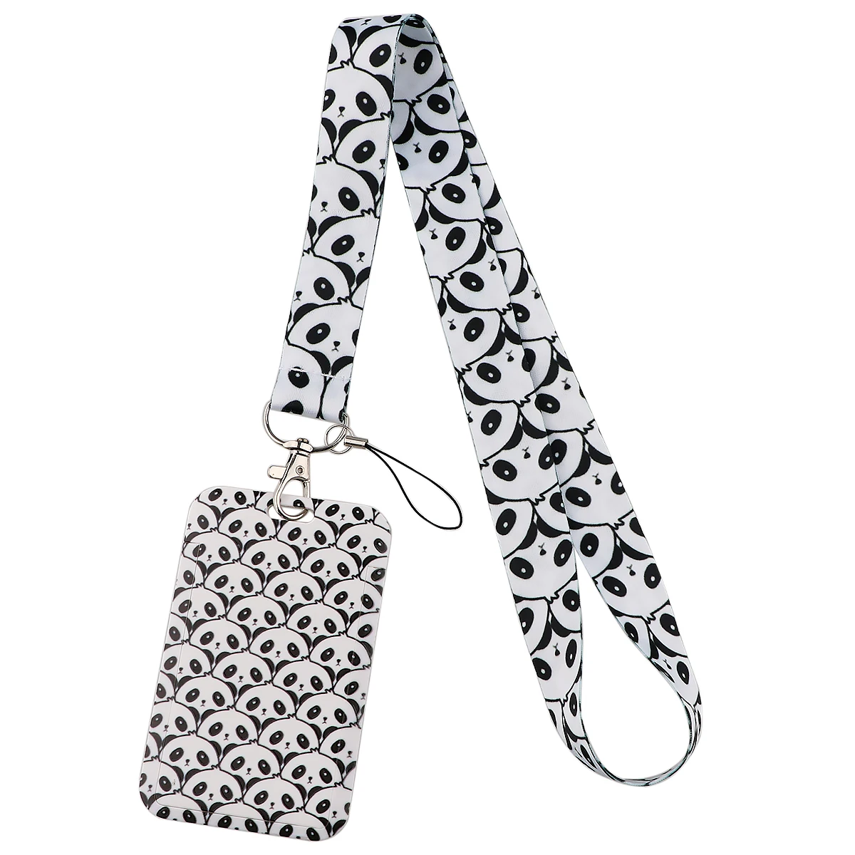 

Lanyard Rope Keychain Cute Panda for Key Neck Strap Staff ID Name Badges Holder Mobile Phone Work Pass Bus Card Accessories