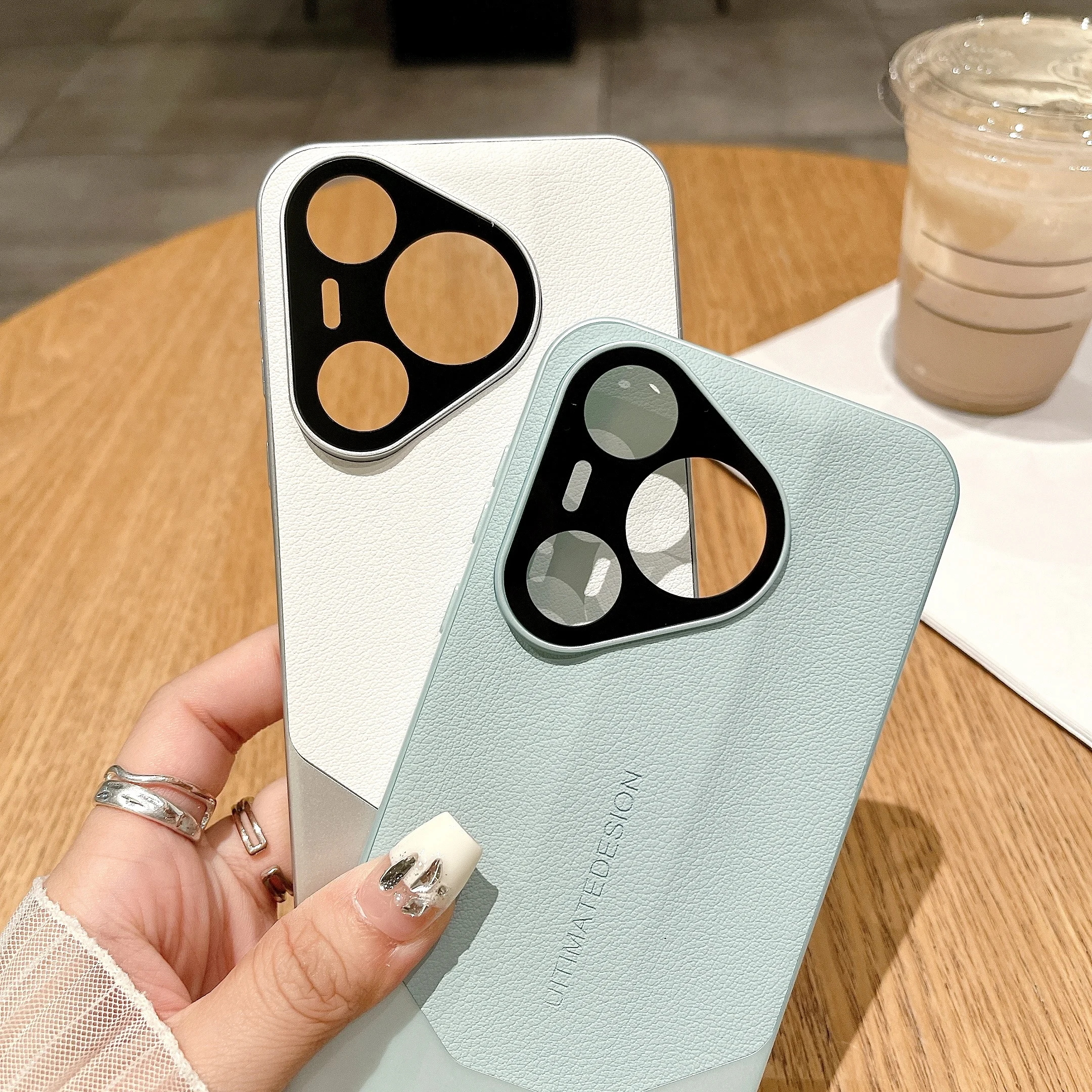 Противоударный кожаный матовый жесткий чехол для Huawei Pura 70 Pro Ultra тонкий защитный