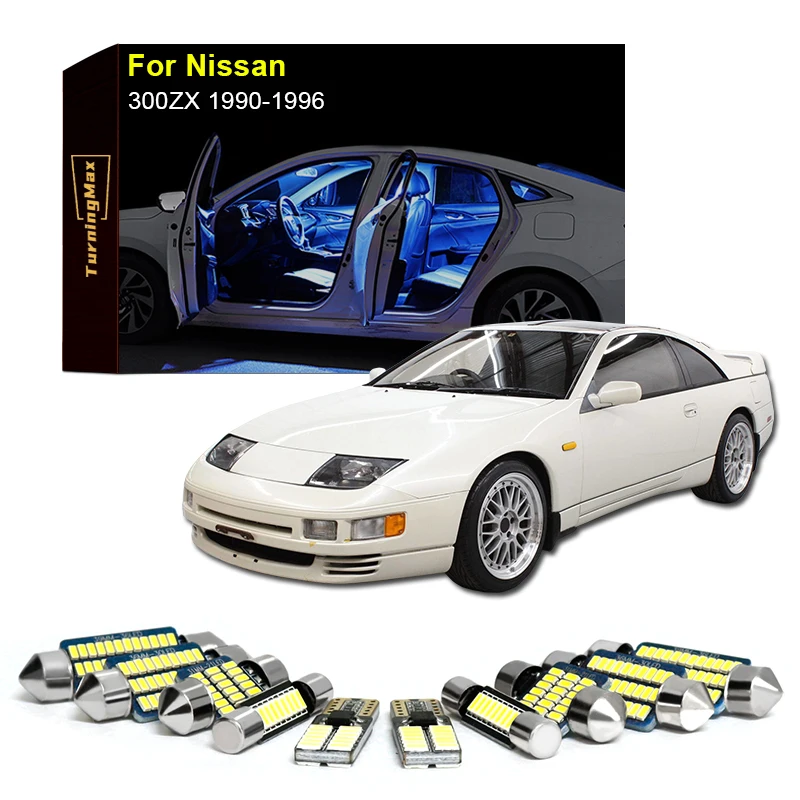 

Canbus Interior Lighting LED Bulbs Kit Package For Nissan 300ZX 1990-1996 Trunk Dome Reading Lights Indoor Lamps Car Accessories