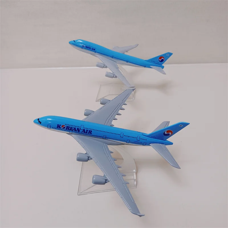16cm Korean Air Airbus A380 Airlines Korea Boeing B747 Airways 1:400 Scale Diecast Airplane Model Air Plane Aircraft Alloy Metal