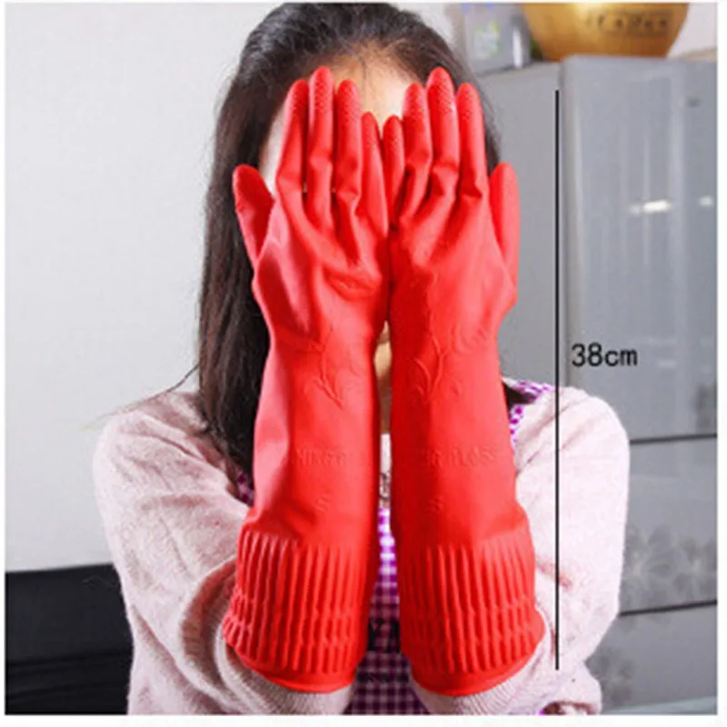 

1 Pair Waterproof Rubber Latex Dishwashing Gloves Kitchen Durable Cleaning Housework Dishwashing Long Gloves Kitchen Tools