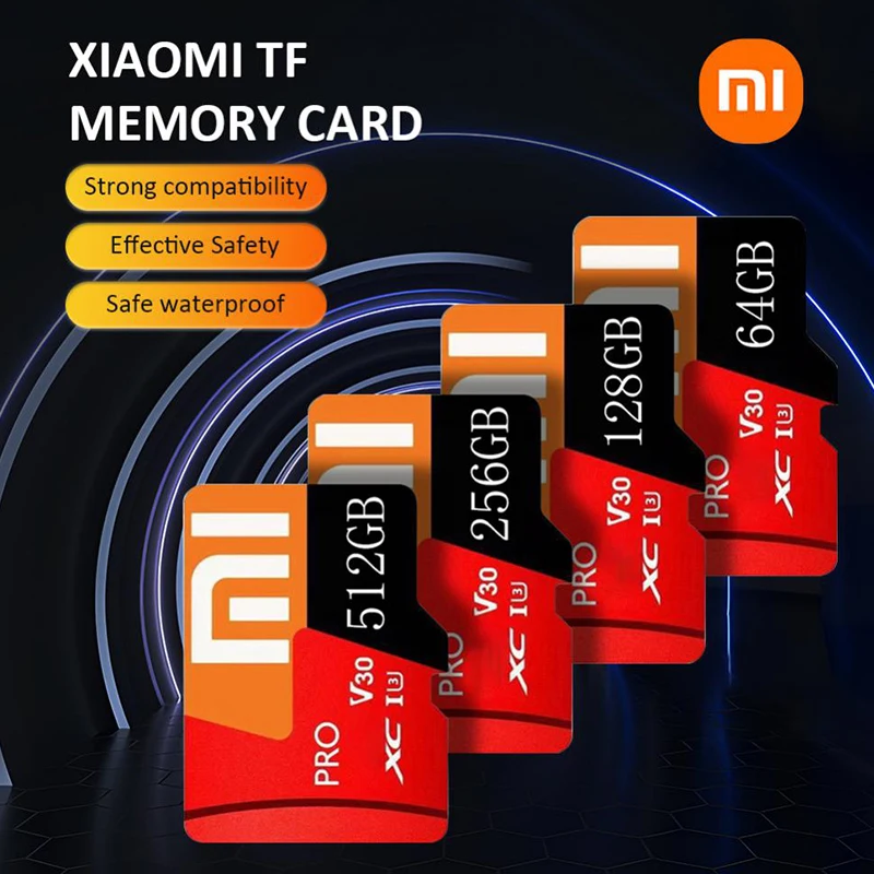 Карта памяти Xiaomi MicroTF SD A2 V30 Pro SDXC, высокоскоростная флэш-карта памяти, карта памяти SDCard 1 ТБ, 512 ГБ, расширенное хранилище для Android