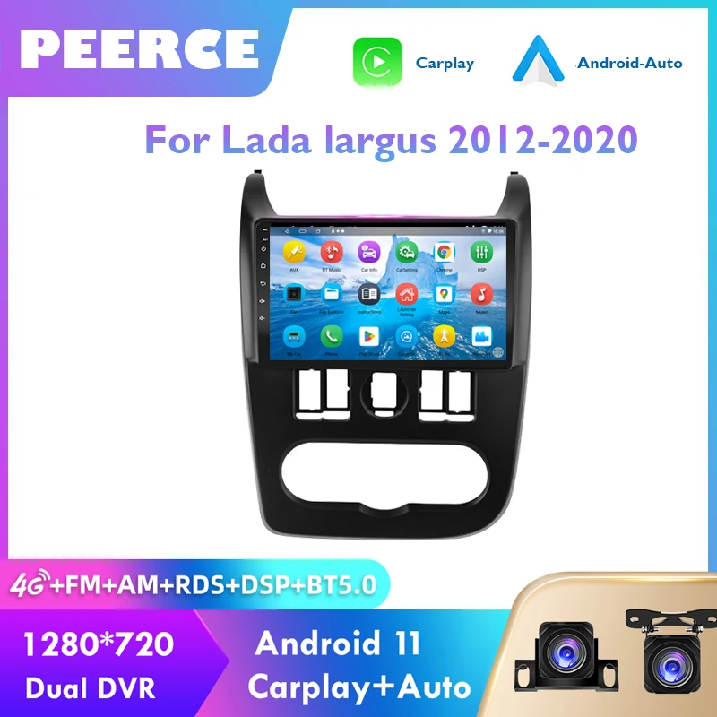 

2 Din Car Radio For Lada Largus 2012-2020 Android Auto Multimedia Player GPS Navigation 4G WiFi Carplay Touch Screen