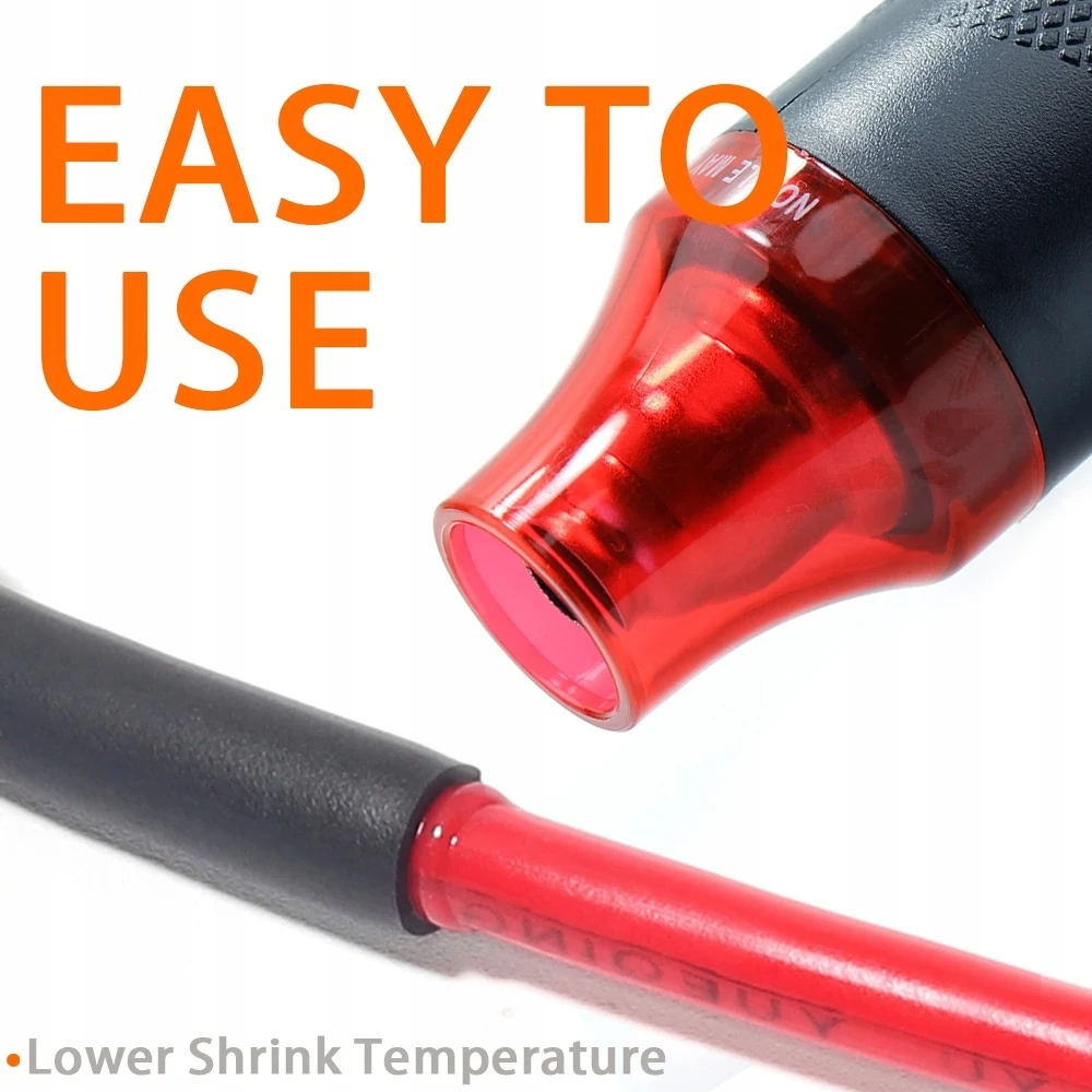 190 шт. термоусадочные трубки 4:1 термостойкая трубка термоусадочная упаковка